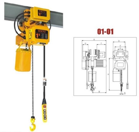 Pa lăng dầm đơn - Cầu Trục Hoàng Dung - Công Ty TNHH Thương Mại Hoàng Dung